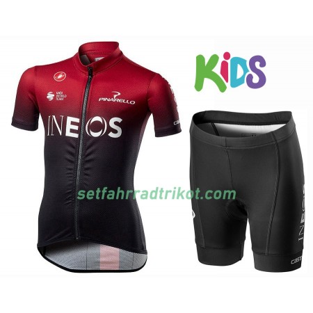 Fahrradbekleidung Radtrikot Kurzarm + Radhose Kurze 2020 TEAM INEOS Kinder N001